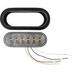 Buyers Products SL60AG 6 Inch LED Oval Strobe Light with 12 LEDs, Amber/Green, Not Heated - BUY SL60AG