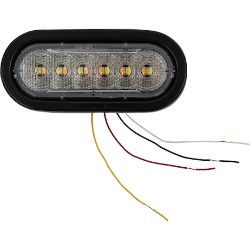 Buyers Products SL61AC 6 Inch LED Oval Strobe Light with 12 LEDs, Amber/Clear, Heated - BUY SL61AC