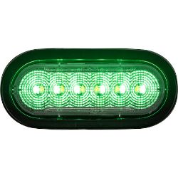 Buyers Products SL61AG 6 Inch LED Oval Strobe Light with 12 LEDs, Amber/Green, Heated - BUY SL61AG