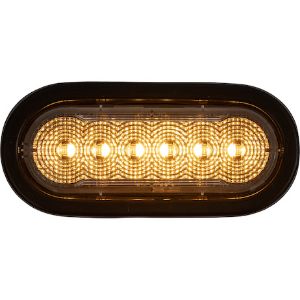 Buyers Products SL61AG 6 Inch LED Oval Strobe Light with 12 LEDs, Amber/Green, Heated 