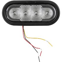 Buyers Products SL62RB 6" LED Oval Strobe Light w/ Red/Blue LED's and Clear Lens - BUY SL62RB