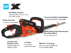 ECHO DHC-2200BT 56V 22" Hedge Trimmer Bare Tool - ECH DHC-2200BT
