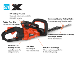 ECHO DHC-2200R1 56V 22" Hedge Trimmer w/ Battery & Charger - ECH DHC-2200R1