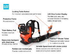 ECHO DPB-5800TD2-2 56V Backpack Blower w/ Dual Port & (2) 5.0Ah Batteries - ECH DPB-5800TD2-2
