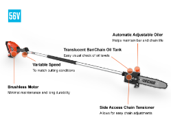 ECHO DPPF-2100BT 56V Fixed Shaft Pruner Bare Tool - ECH DPPF-2100BT