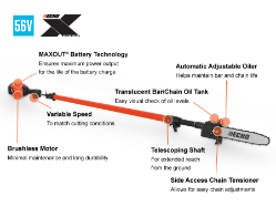ECHO DPPT-2600HBT 56V Telescoping Shaft Pruner BR TL - ECH DPPT-2600HBT