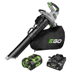 EGO LV5005 56V Leaf Vacuum & Mulcher w/ 500 CFM Blower, 6.0Ah Battery & Charger 