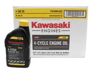 Kawasaki 99969-6281 X12 Case of 12 Quarts of K-Tech SAE 30 4-Cycle Engine Oil Case of 12 Quarts of K-Tech SAE 30 4-Cycle Engine Oil