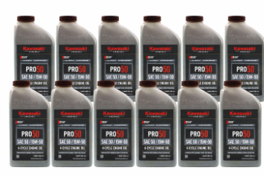 Kawasaki 99969-6700 X12 Case of 12 Quarts of K-Tech SAE 15W-50 Pro50 4-Cycle Engine Oil 