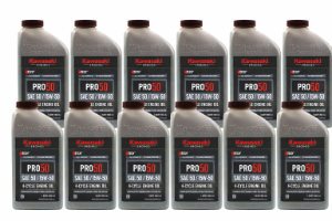 Kawasaki 99969-6700 X12 Case of 12 Quarts of K-Tech SAE 15W-50 Pro50 4-Cycle Engine Oil 