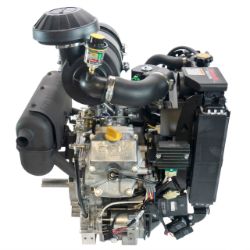 Kawasaki FD851D-S00S 851cc 1-1/8" x 3-15/16" 31hp Liquid Cooled Direct Fuel Injected Engine w/ Muffler, Radiator & Canister Filter - KAW FD851D-PS00S