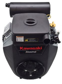 Kawasaki FH601D-S01S 601cc 1-1/8" x 3-15/16" 19hp Horizontal Engine w/ Muffler - KAW FH601D-HS01S