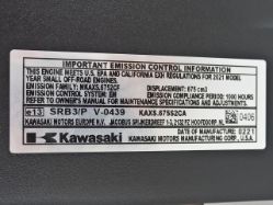 Kawasaki FH601D-S01S 601cc 1-1/8" x 3-15/16" 19hp Horizontal Engine w/ Muffler - KAW FH601D-HS01S