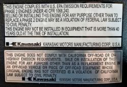 Kawasaki FH721V-S13S 721cc 1" x 3-5/32" 25hp KMC Standard Engine w/ Muffler - KAW FH721V-HS13S