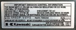 Kawasaki FR730V-S00S 730cc 1" x 3-5/32" 24hp Standard Engine without Muffler - KAW FR730V-LS00S