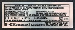 Kawasaki FS481V-S01S 481cc 1" x 3-5/32" 14.5hp Recoil Start Standard Engine without Muffler - KAW FS481V-JS01S