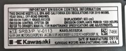 Kawasaki FX481V-S08S 481cc 1-1/8" x 3-15/16" 15.5hp Engine w/ Snorkel Air Filter - KAW FX481V-FS08S