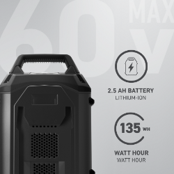 Toro 88925 60V 2.5Ah 135Wh Lithium-Ion Battery - TOR 88925