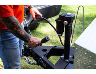 Buyers Products 0093500 3500# 12-Volt Electric Jack with 18" Travel & Manual Crank Over-ride 