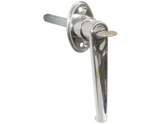 Buyers Products B2394L Chrome Plated "L" Type Locking Door Handle - 3-1/2" L Handle - CL001 Key 