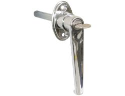 Buyers Products B2394L Chrome Plated "L" Type Locking Door Handle - 3-1/2" L Handle - CL001 Key - BUY B2394L