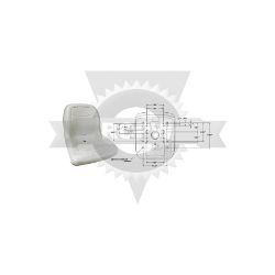 Rotary 13345 18" Grey High Back Seat - ROT 13345