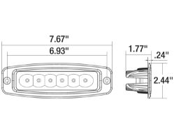 Buyers Products 1492228 7.5" 2.18 Amps Rectangular LED Flood Light - BUY 1492228