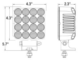 Buyers Products 1492230 4.5" Ultra Bright LED Combo Flood/Strobe Light - BUY 1492230