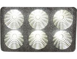 Buyers Products 1493218 6 LED Clear Rectangular Spot Light with White Housing - BUY 1493218