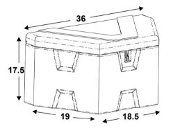 Buyers Products 1701680 19" X 36/18" X 18" Black Poly Trailer Tongue Box - BUY 1701680