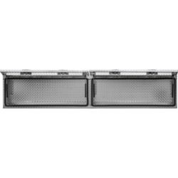 Buyers Products 1701770 16" x 96" x 18" Diamond Tread Aluminum Topsider Truck Box w/ Flip-Up Doors - BUY 1701770