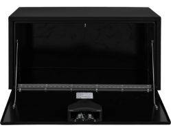 Buyers Products 1702105 18" x 18" x 36" Black Steel Underbody Drop Door Toolbox with Rotary Paddle Latch - BUY 1702105