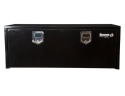 Buyers Products 1702110 18" x 18" x 48" Black Steel Underbody Drop Door Toolbox with 2 Rotary Paddle Latches - BUY 1702110