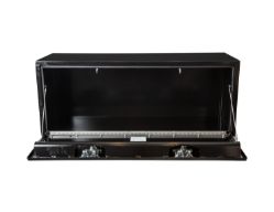 Buyers Products 1702115 18" x 18" x 60" Black Steel Underbody Drop Door Toolbox with 2 Rotary Paddle Latches - BUY 1702115