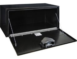 Buyers Products 1702305 18" x 18" x 36" Black Steel Underbody Drop Door Toolbox with T-Handle Latch - BUY 1702305