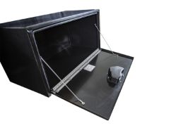 Buyers Products 1702305 18" x 18" x 36" Black Steel Underbody Drop Door Toolbox with T-Handle Latch - BUY 1702305