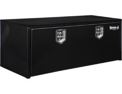 Buyers Products 1702310 18" x 18" x 48" Black Steel Underbody Drop Door Toolbox with 2 T-Handle Latches - BUY 1702310