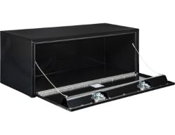 Buyers Products 1702310 18" x 18" x 48" Black Steel Underbody Drop Door Toolbox with 2 T-Handle Latches - BUY 1702310