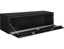 Buyers Products 1702317 18" x 18" x 66" Black Steel Underbody Drop Door Toolbox with 2 T-Handle Latches - BUY 1702317