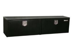 Buyers Products 1702325 18" x 18" x 72" Black Steel Underbody Drop Door Toolbox with 2 Doors and 2 T-Handle Latches - BUY 1702325