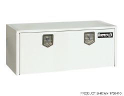 Buyers Products 1702417 18" x 18" x 66" White Steel Underbody Drop Door Toolbox with 2 T-Handle Latches - BUY 1702417