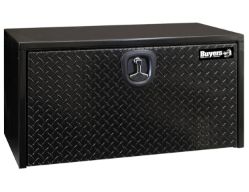 Buyers Products 1702505 18" x 18" x 36" Black Steel Underbody Aluminum Drop Door Toolbox with Die-Cast T-Handle Compression Latch - BUY 1702505