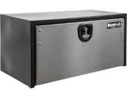 Buyers Products 1703703 14" x 16" x 30" Black Steel Underbody Toolbox with Stainless Steel Door - BUY 1703703