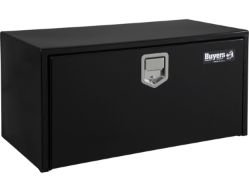 Buyers Products 1703103 14" x 16" x 30" Black Steel Underbody Drop Door Toolbox with Rotary Paddle Latch - BUY 1703103