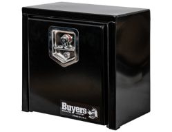 Buyers Products 1703310 15" x 10" x 15" Black Steel Underbody Drop Door Toolbox with T-Handle Latch - BUY 1703310