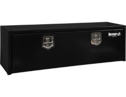 Buyers Products 1703328 15" x 13" x 48" Black Steel Underbody Drop Door Toolbox with T-Handle Latch - BUY 1703328