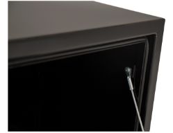 Buyers Products 1702295 18" x 18" x 18" Black Steel Underbody Drop Door Toolbox with T-Handle Latch - BUY 1702295