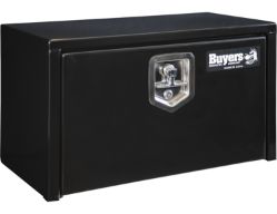 Buyers Products 1703350 14" x 12" x 24" Black Steel Underbody Drop Door Toolbox with T-Handle Latch - BUY 1703350