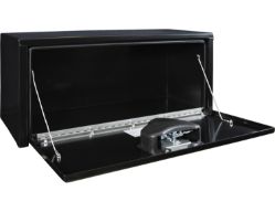 Buyers Products 1703353 14" x 12" x 30" Black Steel Underbody Drop Door Toolbox with T-Handle Latch - BUY 1703353