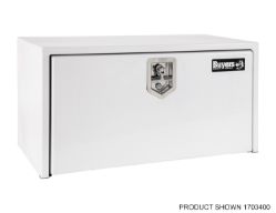 Buyers Products 1702417 18" x 18" x 66" White Steel Underbody Drop Door Toolbox with 2 T-Handle Latches - BUY 1702417